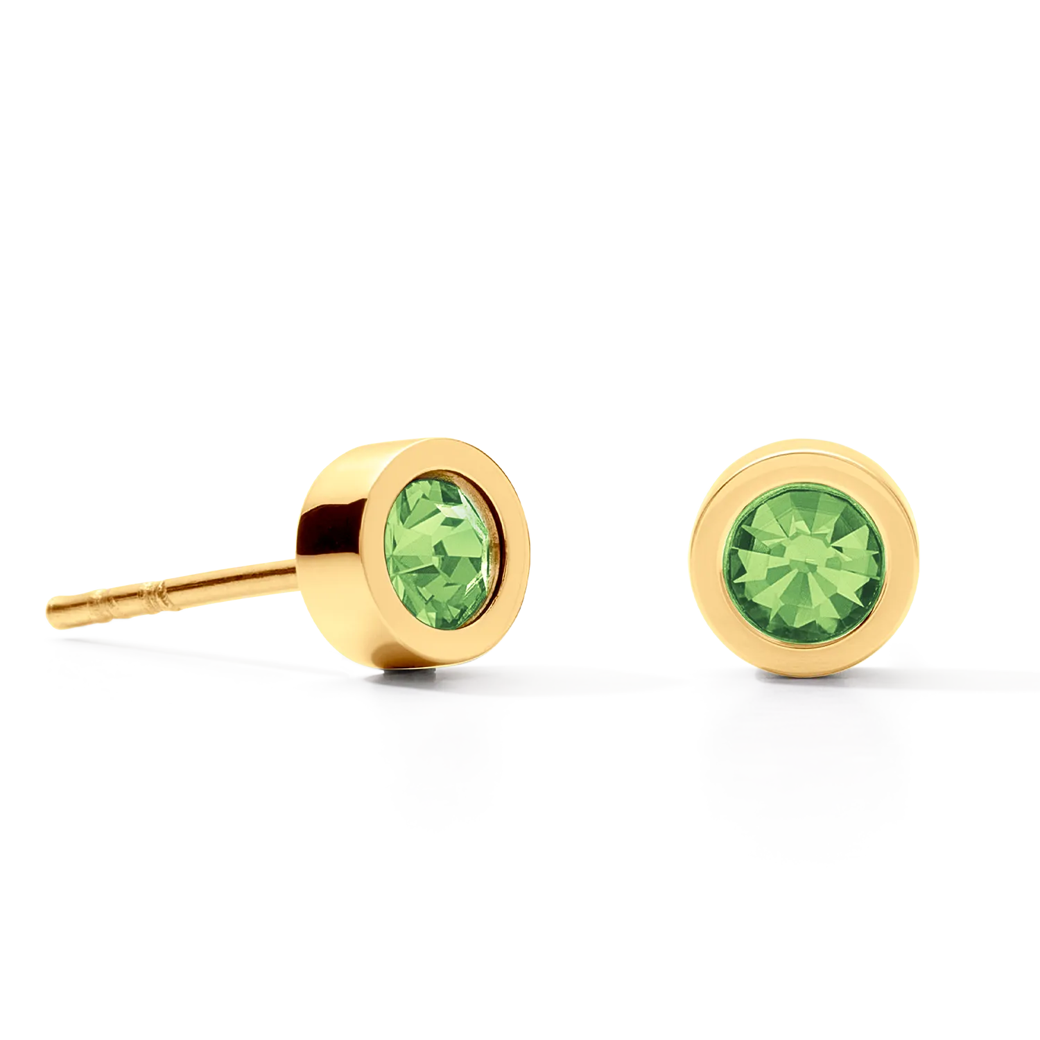 Earrings Sparkling Dot gold green