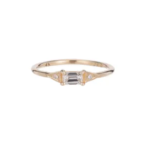 Emerald Cut Diamond Deco Ring