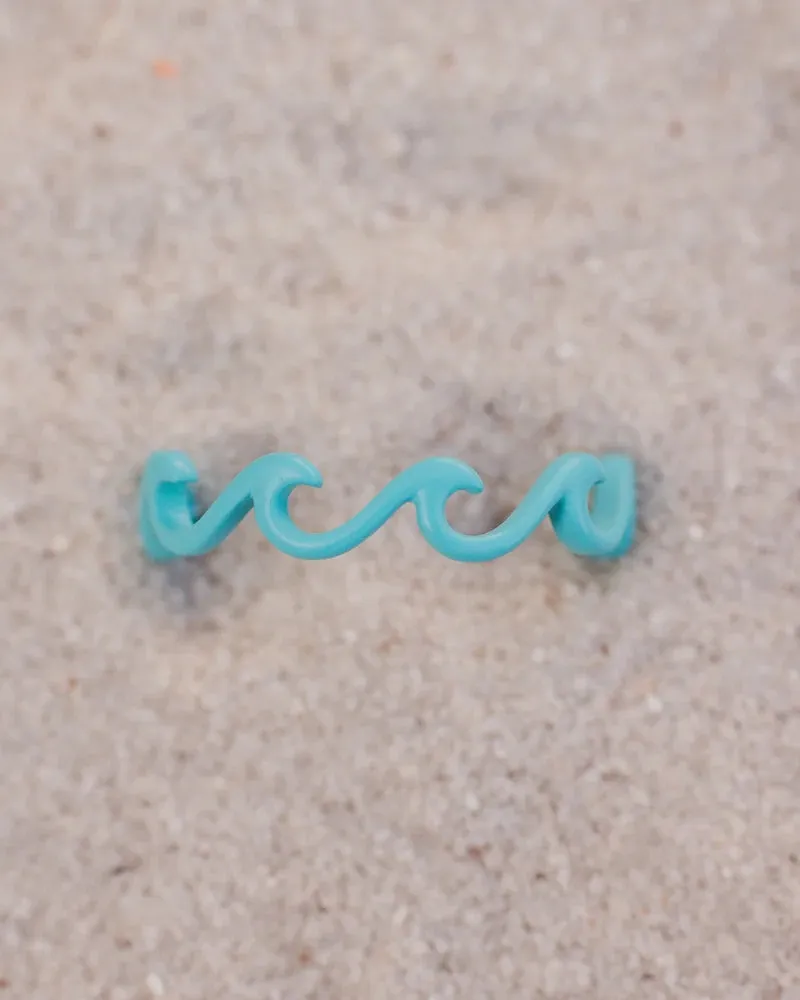 Enamel Delicate Wave Toe Ring in Turquoise