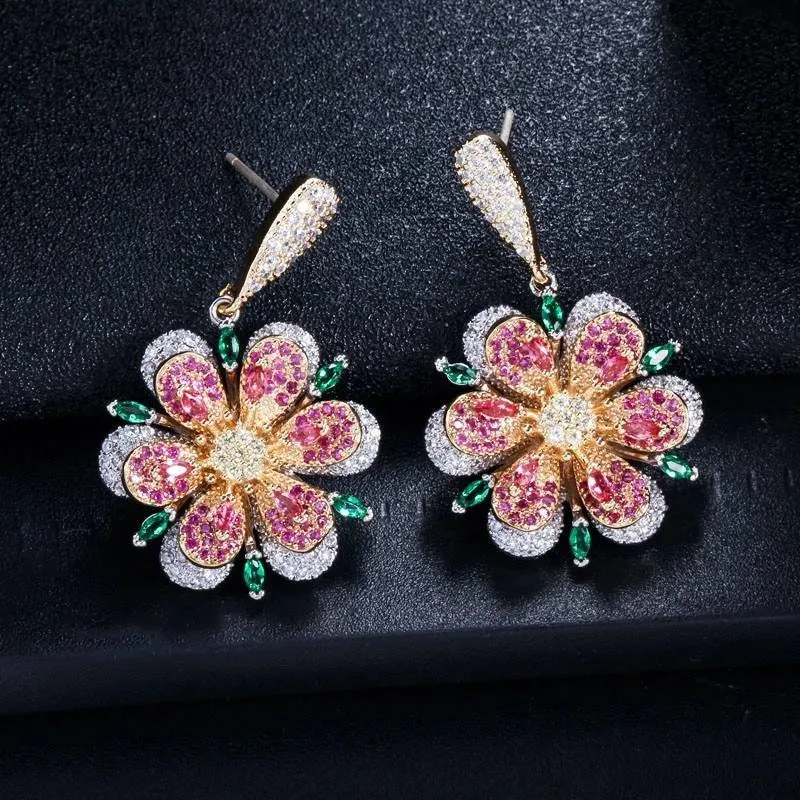 Flower earrings, earrings, vintage earrings, art deco earrings, glamour, 1920s, sparkling earrings, gatsby, flapper