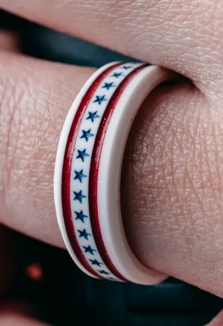 Folds of Honor Stars and Stripes Modern Ring