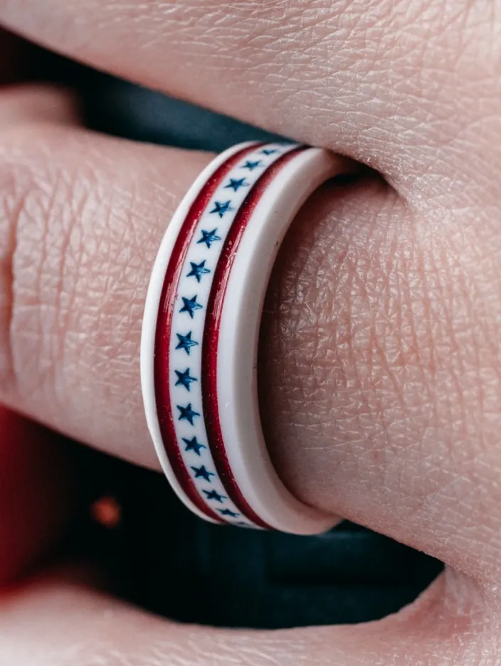 Folds of Honor Stars and Stripes Modern Ring