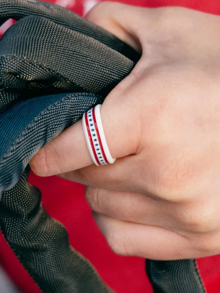 Folds of Honor Stars and Stripes Modern Ring