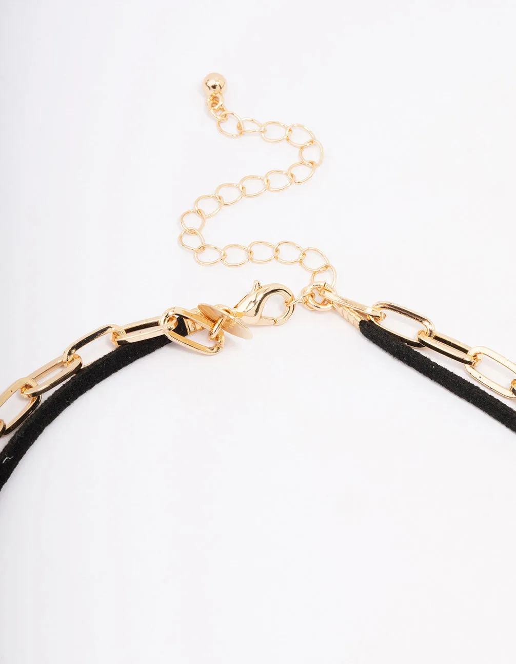 Gold Heart Sun Cord Layered Necklace