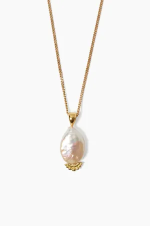 Jaya Pendant Necklace ~ White Pearl