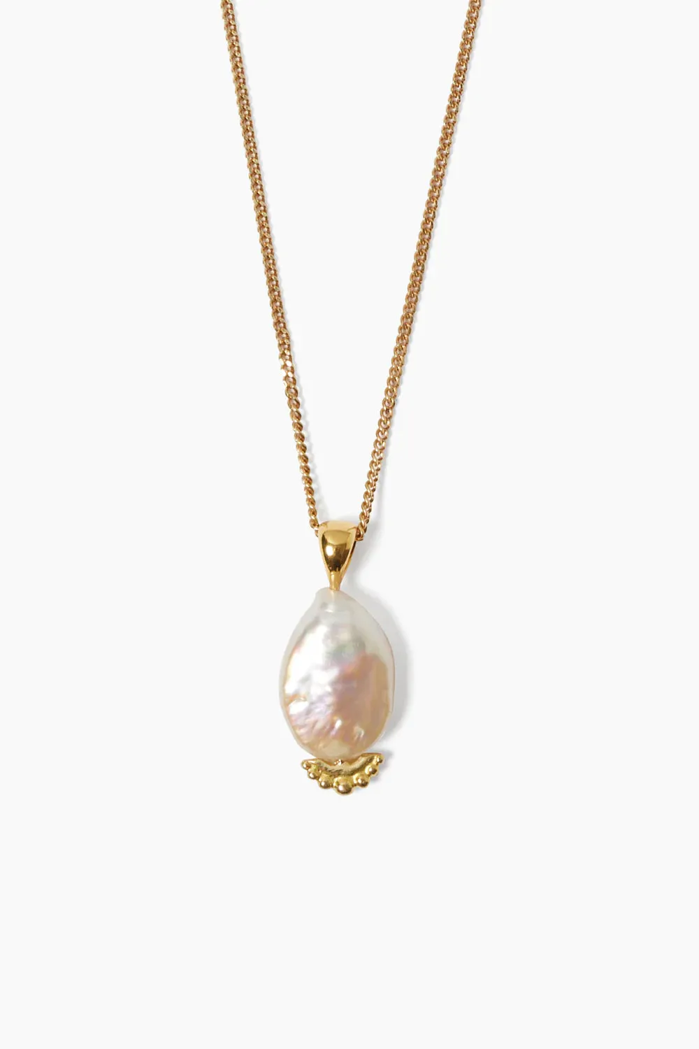 Jaya Pendant Necklace ~ White Pearl