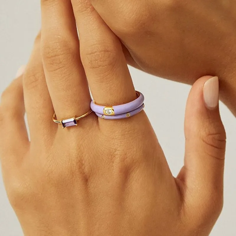 Lavender Stacking Ring