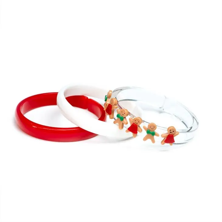 Lilies & Roses 3pc Bangle Set - Gingerbread Mini Cookies