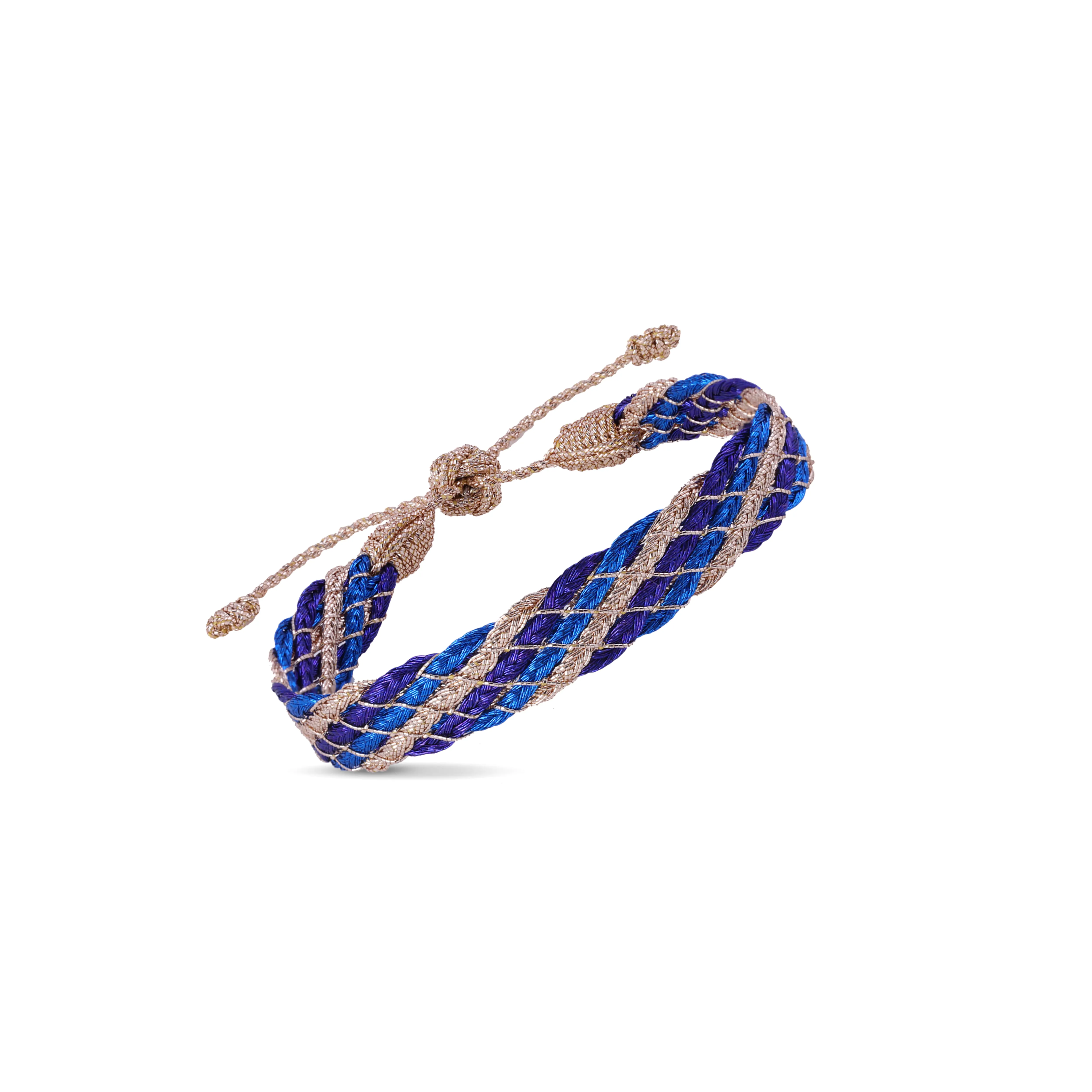 Lines n°2 bracelet in Rose Gold Bright Purple Blue