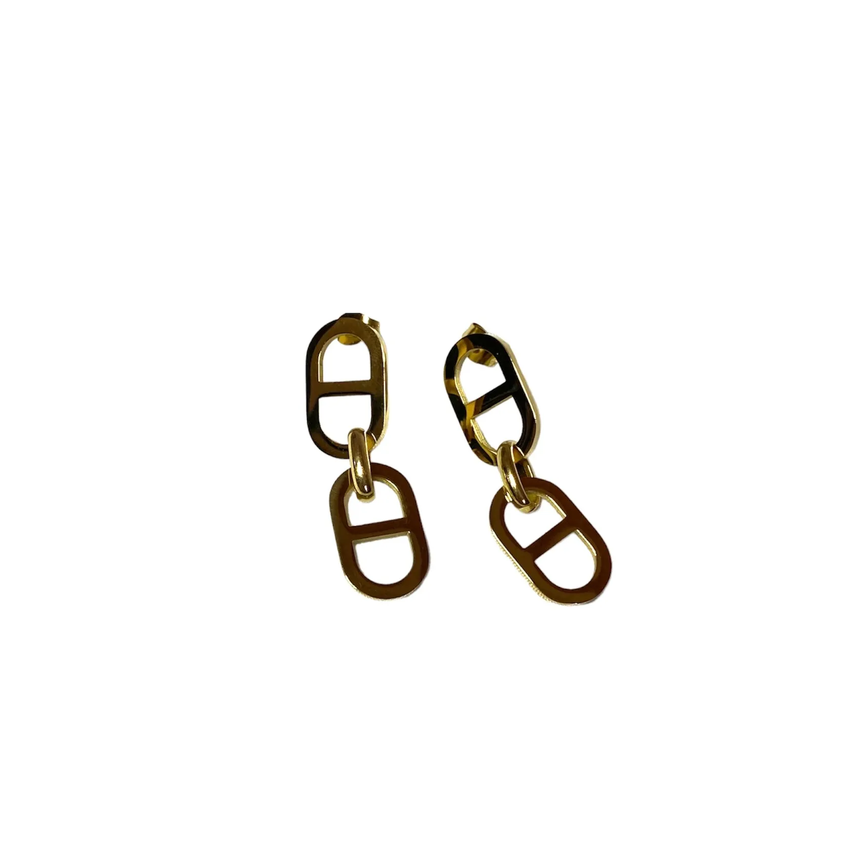 Linked Dangle Earrings 14k Gold Plated