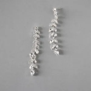 Long Leaf Vine Bridal Earrings