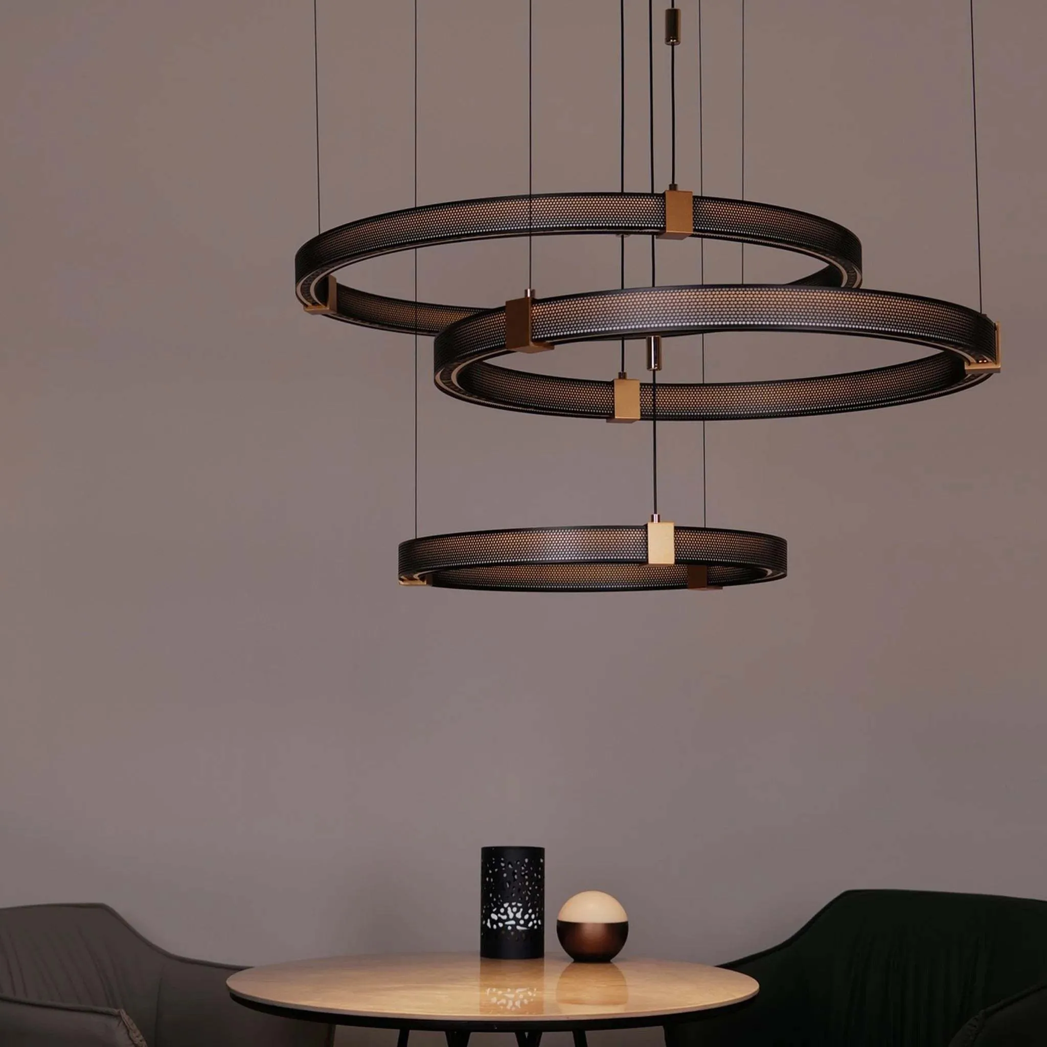 Matrix Ceiling Rings Chandelier