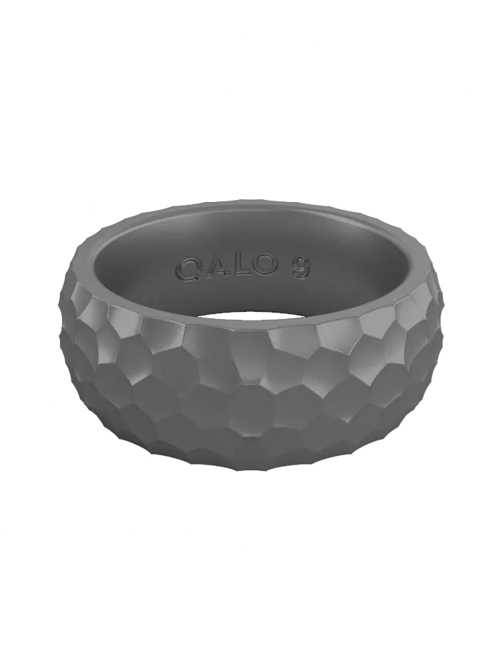 Men's Metallic Forged Silicone Ring