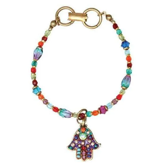 Michal Golan Multi Bright Hamsa Dangle Bracelet