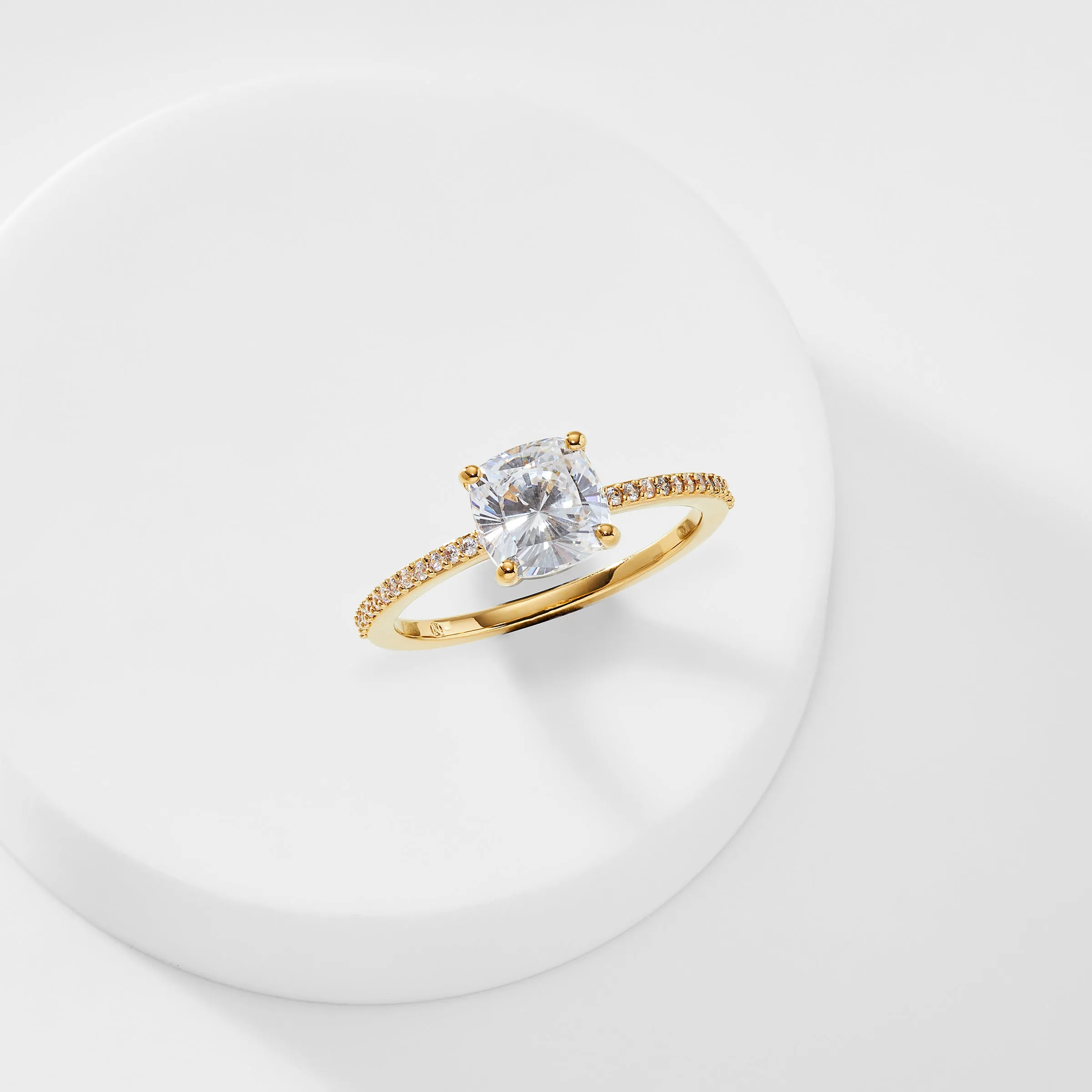 MODERN LOVE CUSHION CUT CZ RING