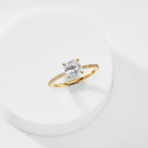 MODERN LOVE CUSHION CUT CZ RING