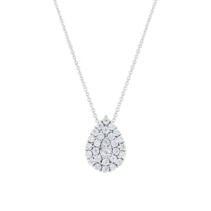 Nebula Pear Cluster Diamond Necklace 1/6ct