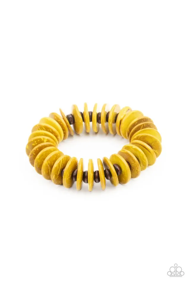 Paparazzi Bracelet ~ Caribbean Reefs - Yellow