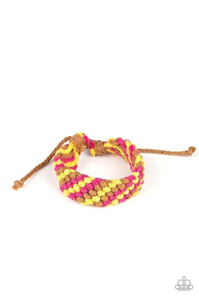 Paparazzi Bracelet ~ WEAVE No Trace - Pink