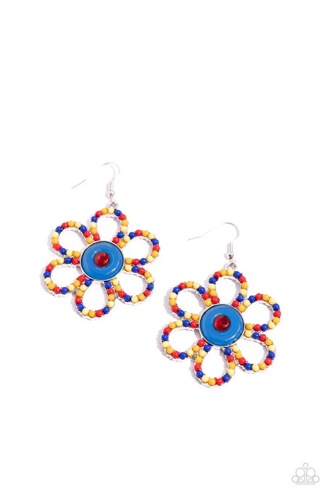 Paparazzi Earring ~ FLOWER Forward - Red