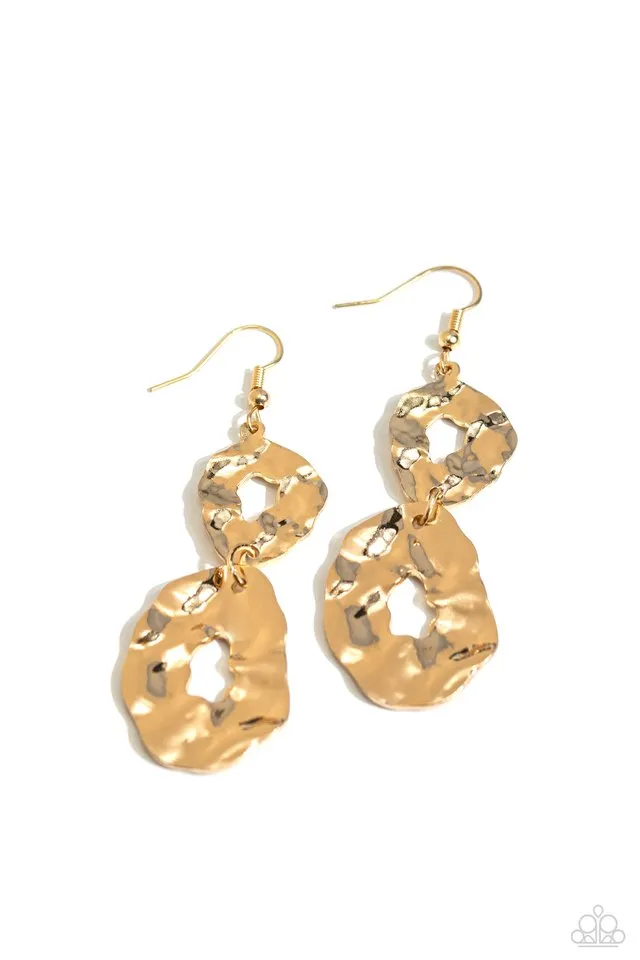 Paparazzi Earring ~ Gallery Gravitas - Gold