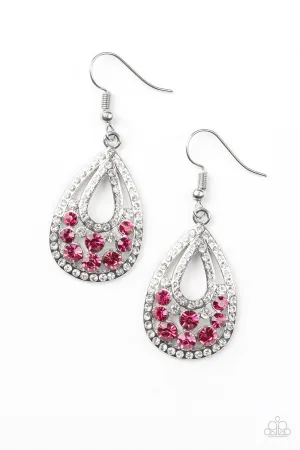 Paparazzi Earring ~ Sparkling Stardom - Pink