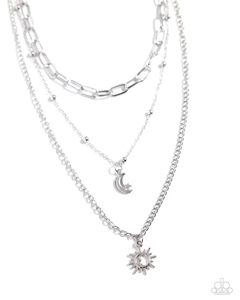 Paparazzi Necklace ~ Celestial Craze - Silver