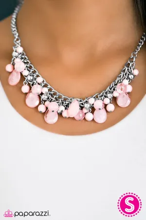 Paparazzi Necklace ~ Flirty Flamenco - Pink