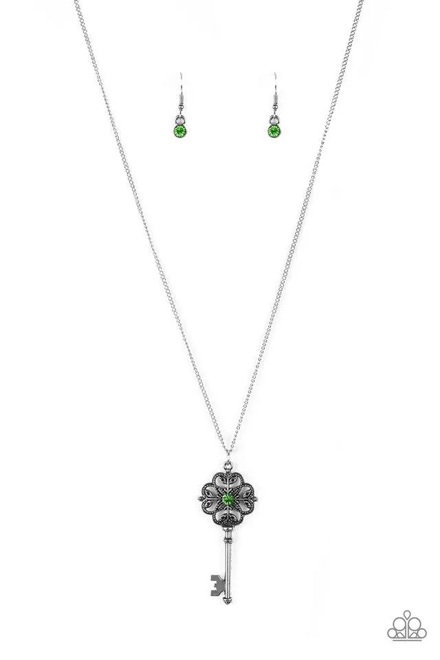 Paparazzi Necklace ~ Got It On Lock - Green