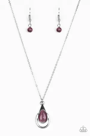 Paparazzi Necklace ~ Just Drop It! - Purple