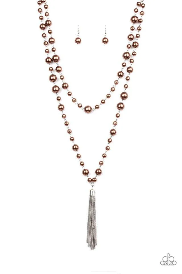 Paparazzi Necklace ~ Social Hour - Brown