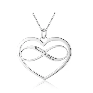 Personalized Infinity Heart Necklace