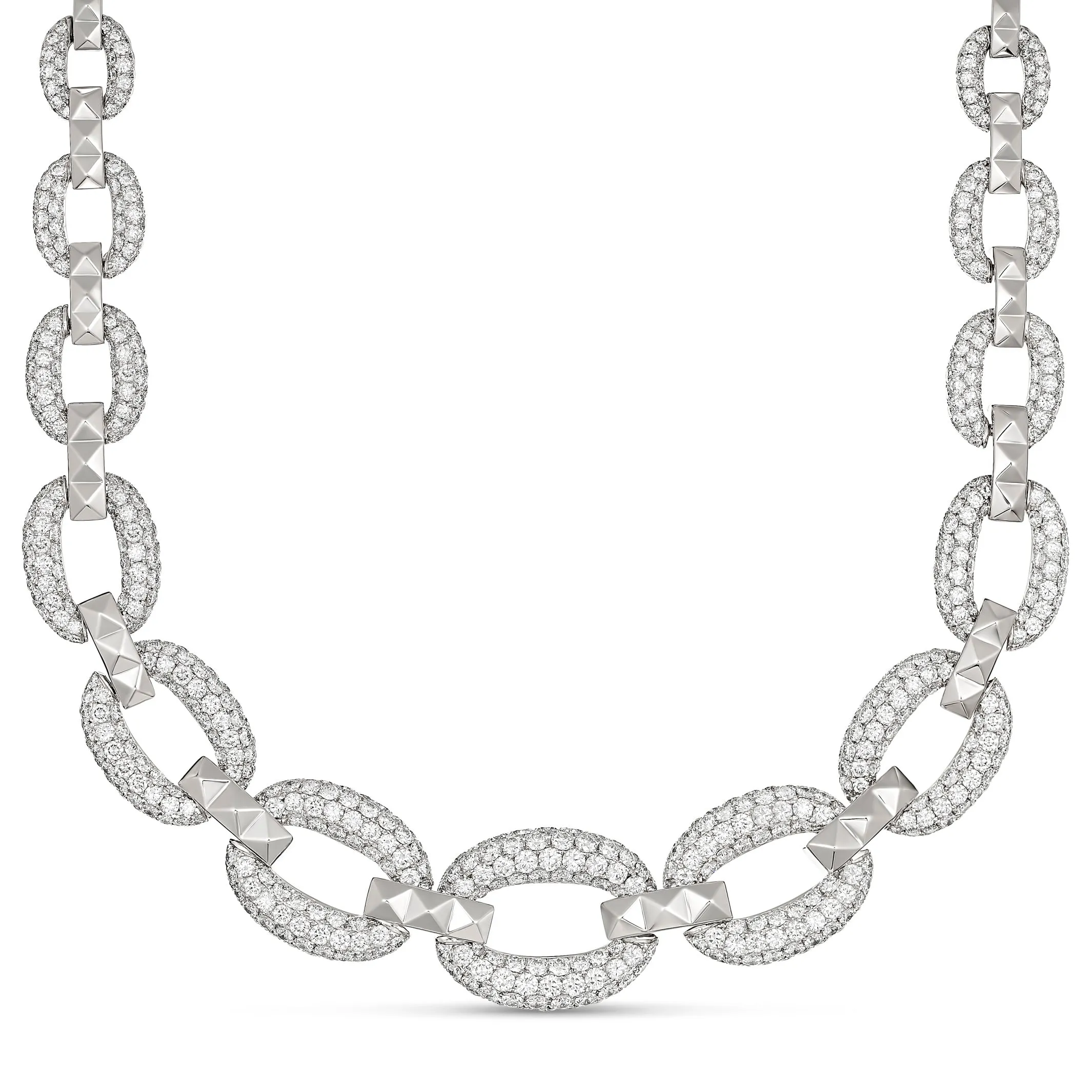 R.08® Link Diamond Necklace | White Gold