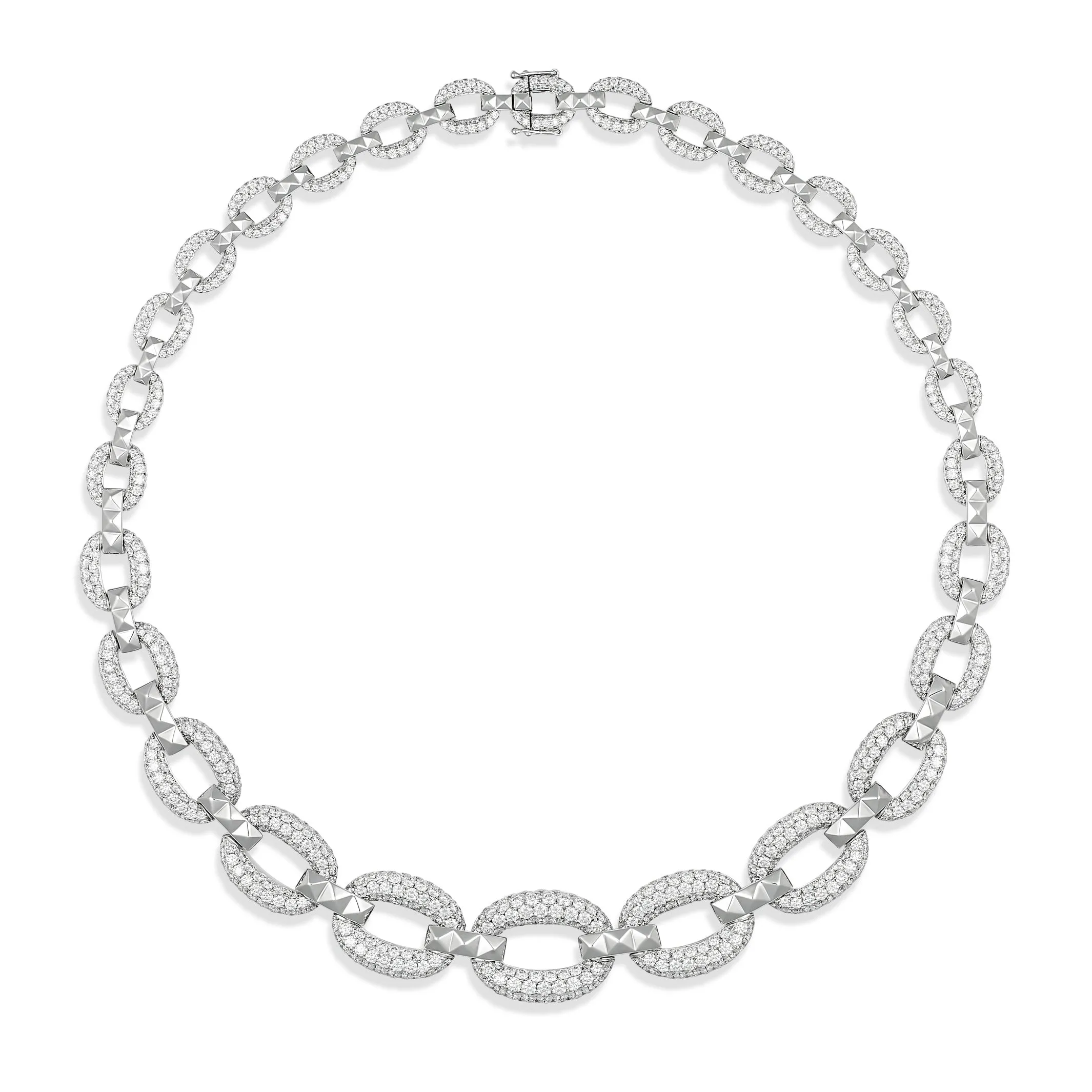 R.08® Link Diamond Necklace | White Gold