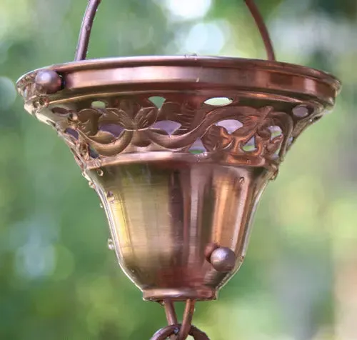 Rain Chain Copper Florence Cup