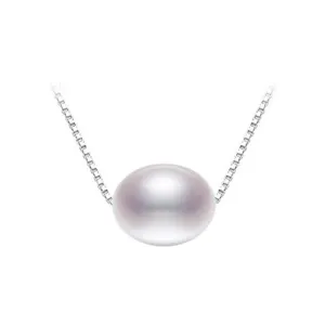 Real Natural Freshwater Pearl Pendant Necklace For Women With 925 Sterling Silver Chain Jewelry