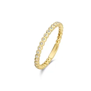 Rivoli Aélys 14 karat gold ring with zirconia stones