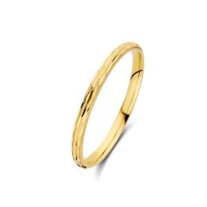 Rivoli Laura 14 karat gold ring with diamond cut