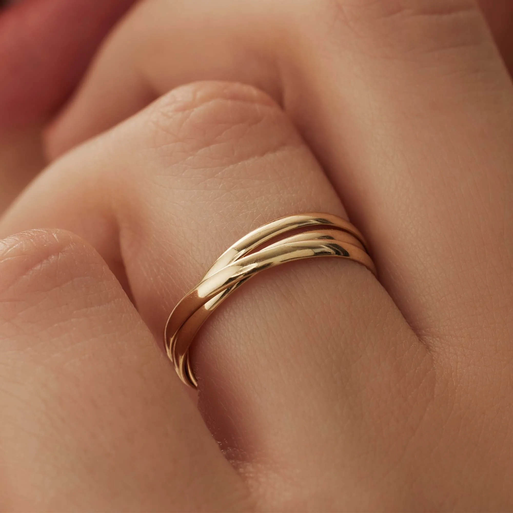 Rivoli Méline 14 karat gold trinity ring