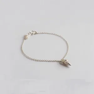 Romantic seashell - charm bracelet - silver 925