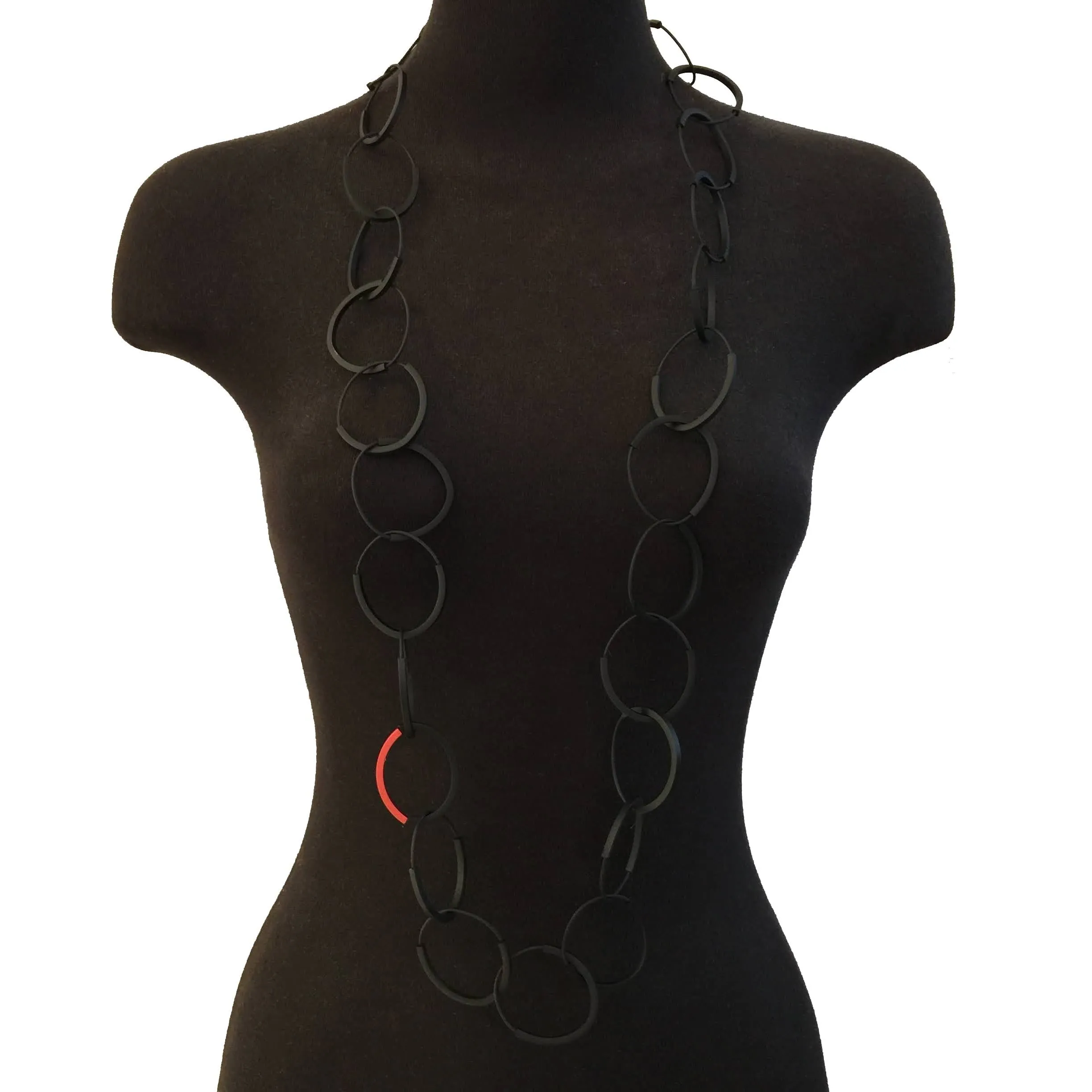 Rubber Rings Long Necklace