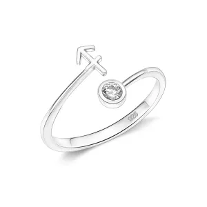 Sagittarius Ring Sterling Silver Adjustable Zodiac Sign Ring