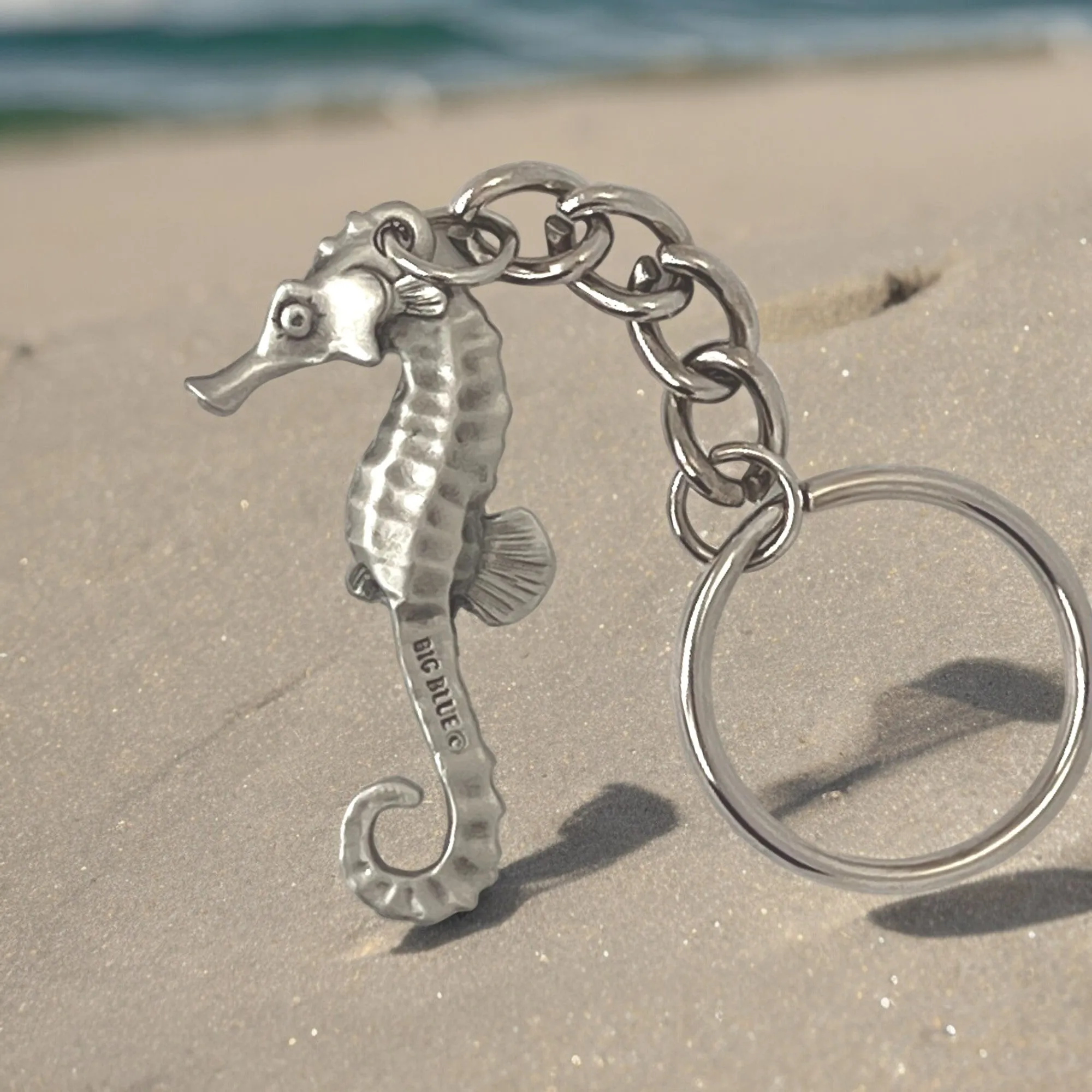 Seahorse Keychain for Women and Men- Seahorse Gifts for Women, Seahorse Key Ring, Seahorse Charm, Gifts for Ocean Lovers, Sea Life Keychain