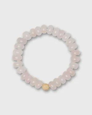 Semi Precious Beaded Bracelet in Pink Quartz Monochrome