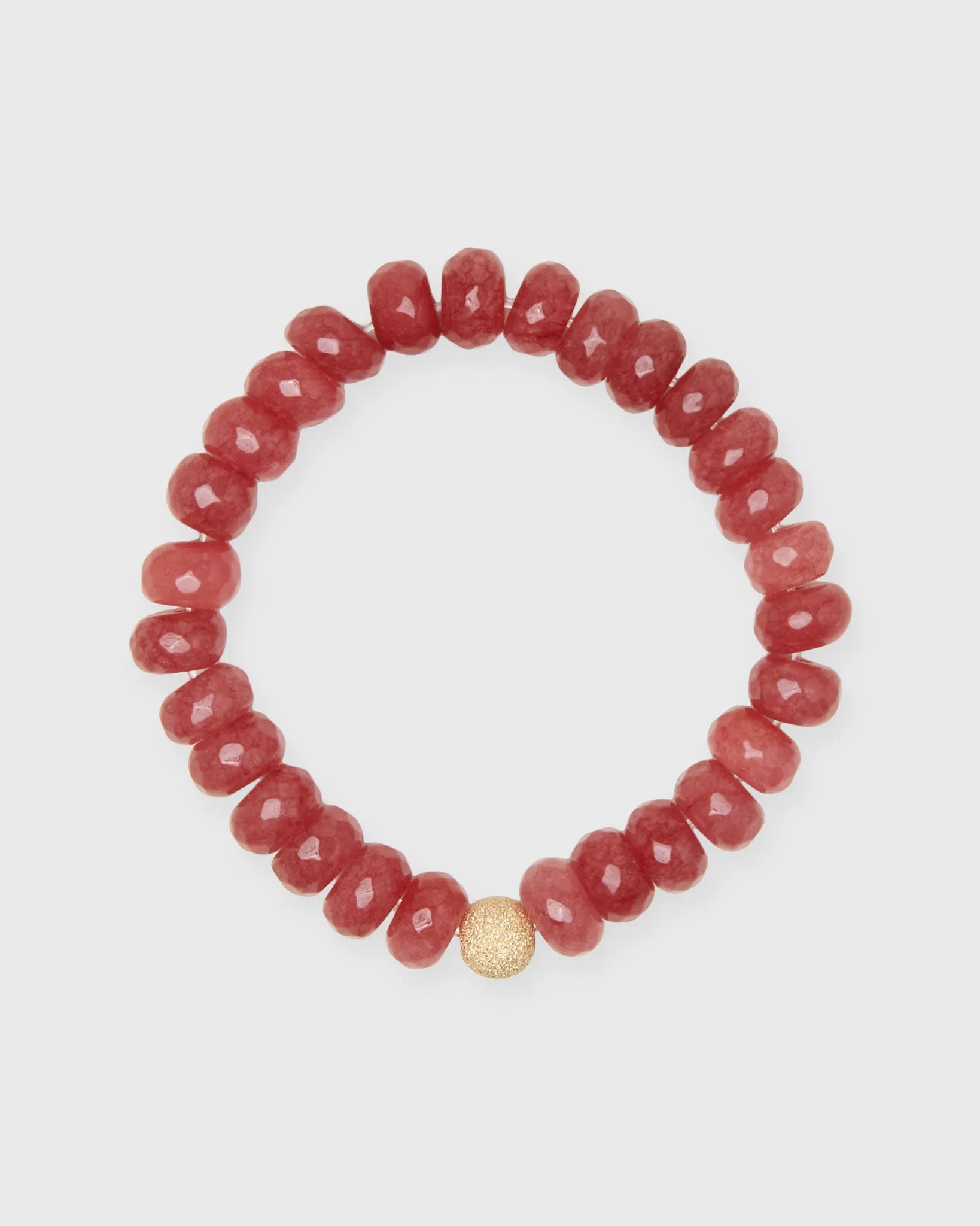 Semi Precious Beaded Bracelet in Raspberry Monochrome