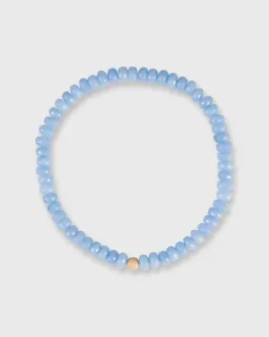 Semi Precious Beaded Choker in Dusty Blue Cloud