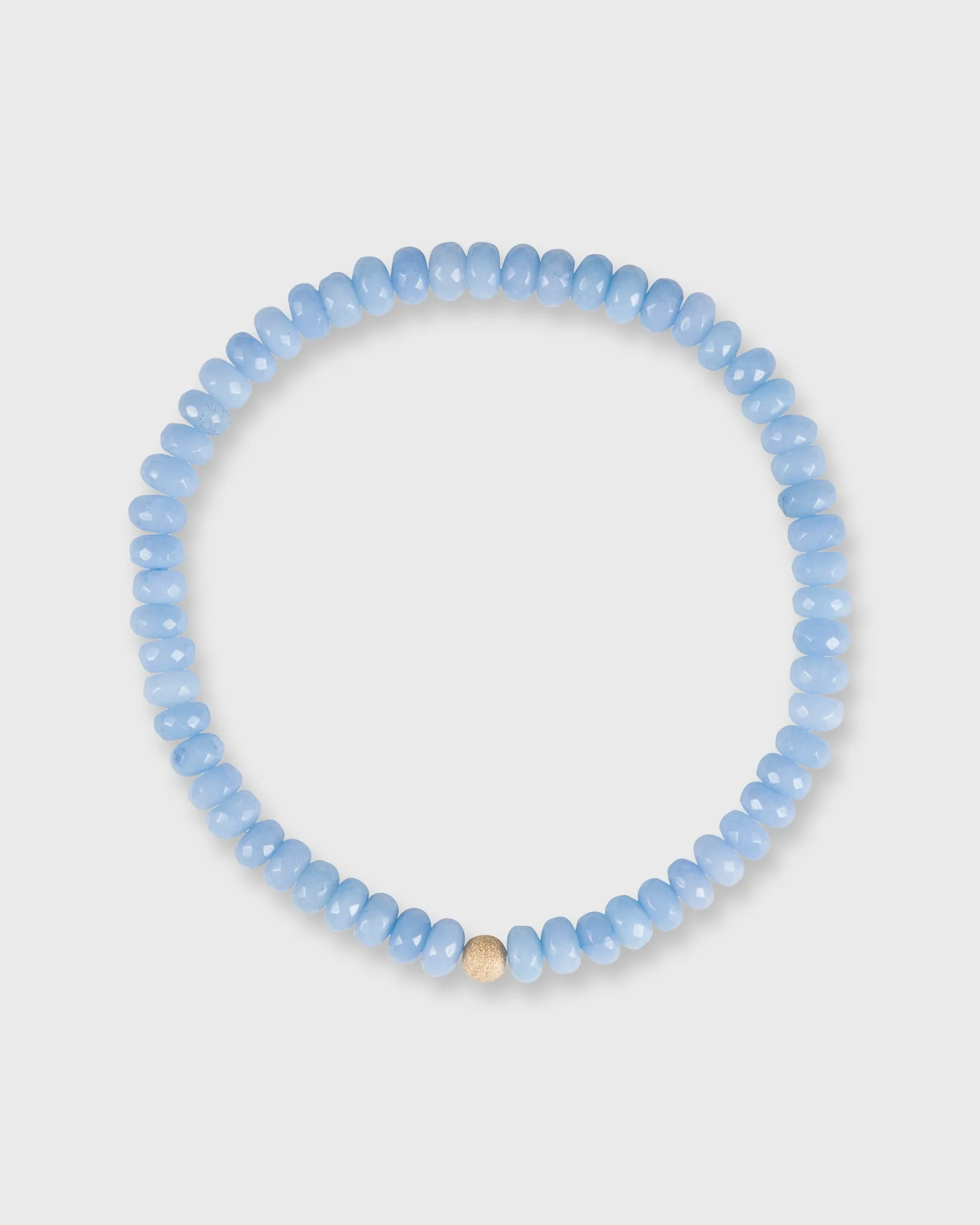 Semi Precious Beaded Choker in Dusty Blue Cloud