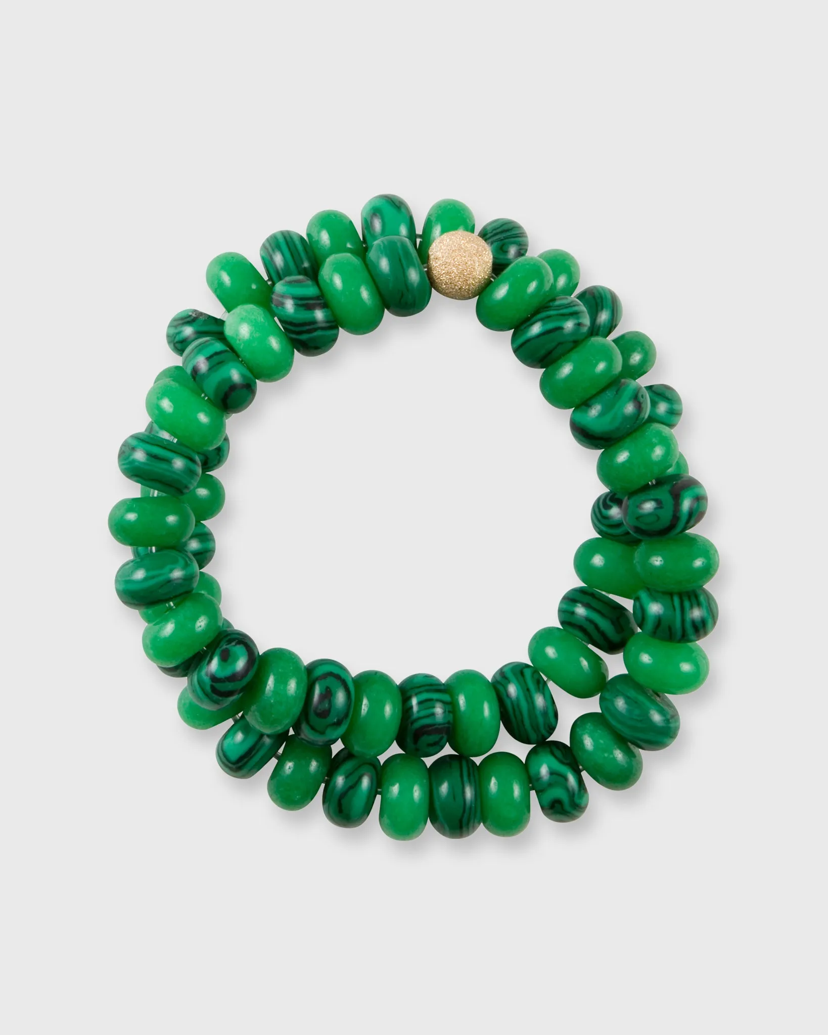 Semi Precious Beaded Choker in Malachite Madness