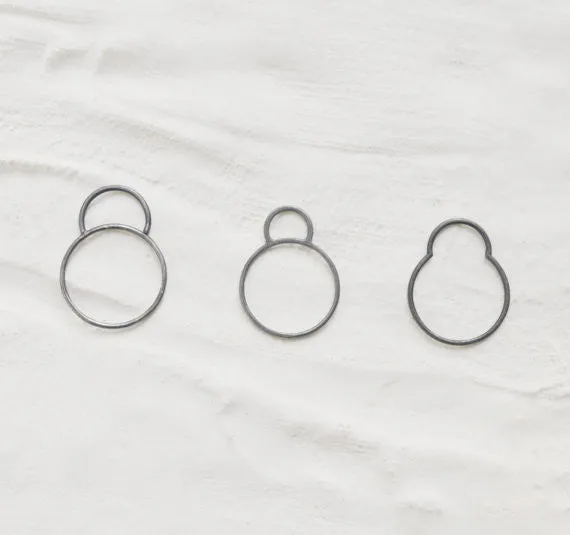 Set of silver rings N°30 and earrings N°22