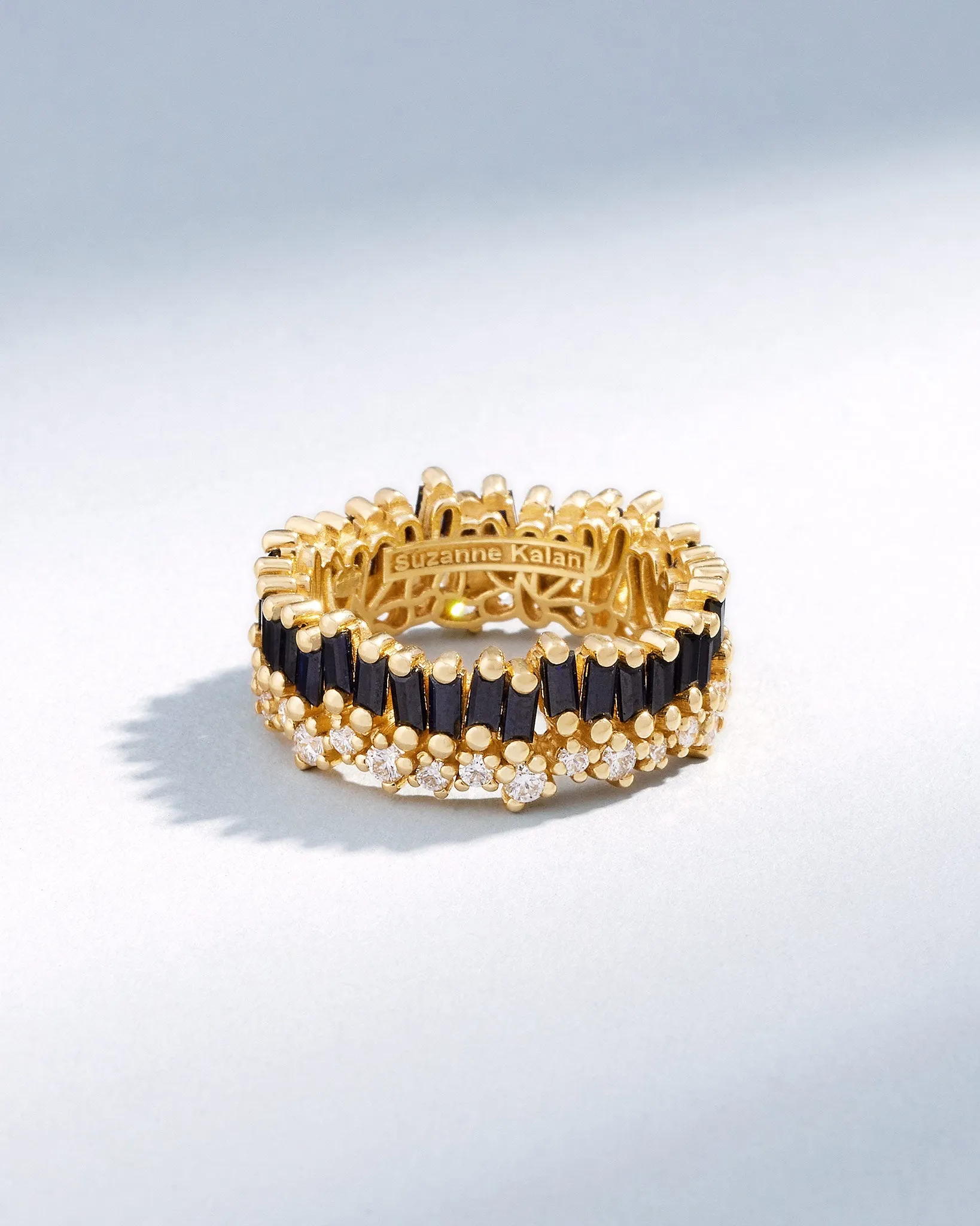 Short Stack Black Sapphire Eternity Band